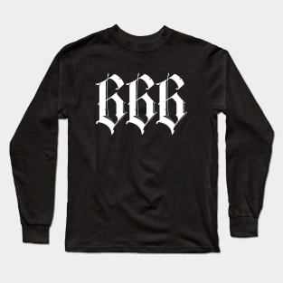 666. Number of the beast. Gothic style Long Sleeve T-Shirt